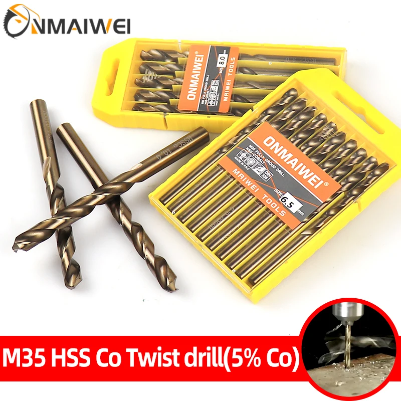 Conjunto de brocas HSS-M35 cobalto · 1–13 mm